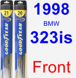 Front Wiper Blade Pack for 1998 BMW 323is - Hybrid