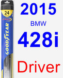 Driver Wiper Blade for 2015 BMW 428i - Hybrid