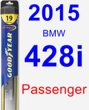 Passenger Wiper Blade for 2015 BMW 428i - Hybrid