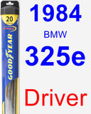 Driver Wiper Blade for 1984 BMW 325e - Hybrid