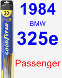 Passenger Wiper Blade for 1984 BMW 325e - Hybrid
