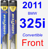 Front Wiper Blade Pack for 2011 BMW 325i - Hybrid