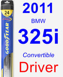 Driver Wiper Blade for 2011 BMW 325i - Hybrid