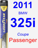 Passenger Wiper Blade for 2011 BMW 325i - Hybrid