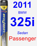 Passenger Wiper Blade for 2011 BMW 325i - Hybrid