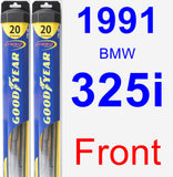 Front Wiper Blade Pack for 1991 BMW 325i - Hybrid