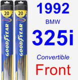 Front Wiper Blade Pack for 1992 BMW 325i - Hybrid