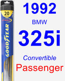 Passenger Wiper Blade for 1992 BMW 325i - Hybrid