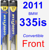 Front Wiper Blade Pack for 2011 BMW 335is - Hybrid