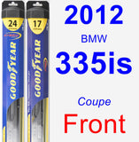 Front Wiper Blade Pack for 2012 BMW 335is - Hybrid