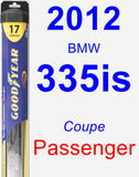 Passenger Wiper Blade for 2012 BMW 335is - Hybrid