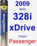 Passenger Wiper Blade for 2009 BMW 328i xDrive - Hybrid