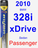 Passenger Wiper Blade for 2010 BMW 328i xDrive - Hybrid