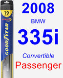 Passenger Wiper Blade for 2008 BMW 335i - Hybrid