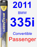 Passenger Wiper Blade for 2011 BMW 335i - Hybrid