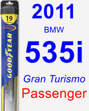 Passenger Wiper Blade for 2011 BMW 535i - Hybrid