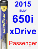 Passenger Wiper Blade for 2015 BMW 650i xDrive - Hybrid