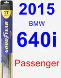 Passenger Wiper Blade for 2015 BMW 640i - Hybrid