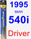 Driver Wiper Blade for 1995 BMW 540i - Hybrid