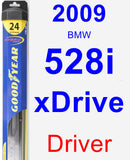 Driver Wiper Blade for 2009 BMW 528i xDrive - Hybrid