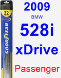 Passenger Wiper Blade for 2009 BMW 528i xDrive - Hybrid