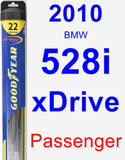 Passenger Wiper Blade for 2010 BMW 528i xDrive - Hybrid