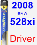 Driver Wiper Blade for 2008 BMW 528xi - Hybrid