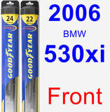 Front Wiper Blade Pack for 2006 BMW 530xi - Hybrid