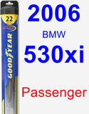 Passenger Wiper Blade for 2006 BMW 530xi - Hybrid