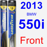 Front Wiper Blade Pack for 2013 BMW 550i - Hybrid