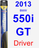 Driver Wiper Blade for 2013 BMW 550i GT - Hybrid