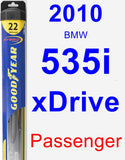 Passenger Wiper Blade for 2010 BMW 535i xDrive - Hybrid