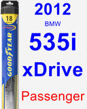 Passenger Wiper Blade for 2012 BMW 535i xDrive - Hybrid