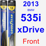 Front Wiper Blade Pack for 2013 BMW 535i xDrive - Hybrid