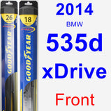 Front Wiper Blade Pack for 2014 BMW 535d xDrive - Hybrid