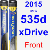 Front Wiper Blade Pack for 2015 BMW 535d xDrive - Hybrid
