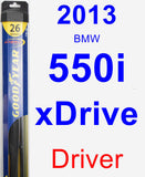 Driver Wiper Blade for 2013 BMW 550i xDrive - Hybrid