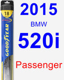 Passenger Wiper Blade for 2015 BMW 520i - Hybrid