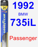 Passenger Wiper Blade for 1992 BMW 735iL - Hybrid