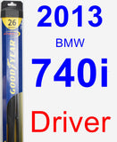 Driver Wiper Blade for 2013 BMW 740i - Hybrid