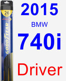 Driver Wiper Blade for 2015 BMW 740i - Hybrid