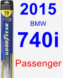 Passenger Wiper Blade for 2015 BMW 740i - Hybrid