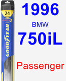 Passenger Wiper Blade for 1996 BMW 750iL - Hybrid