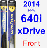 Front Wiper Blade Pack for 2014 BMW 640i xDrive - Hybrid