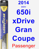 Passenger Wiper Blade for 2014 BMW 650i xDrive Gran Coupe - Hybrid