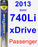 Passenger Wiper Blade for 2013 BMW 740Li xDrive - Hybrid