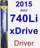 Driver Wiper Blade for 2015 BMW 740Li xDrive - Hybrid