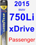 Passenger Wiper Blade for 2015 BMW 750Li xDrive - Hybrid