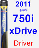 Driver Wiper Blade for 2011 BMW 750i xDrive - Hybrid