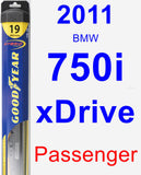 Passenger Wiper Blade for 2011 BMW 750i xDrive - Hybrid